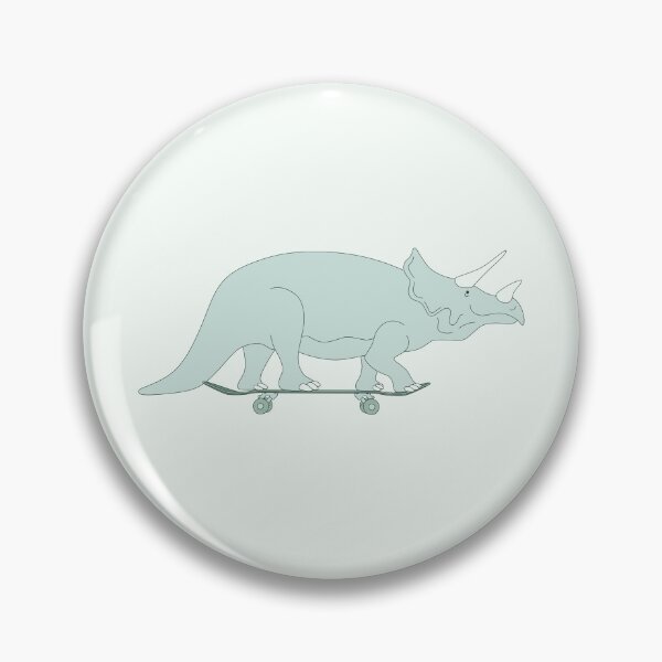 Item preview, Triceratops Dino on Skateboard  designed and sold by Linrazz.