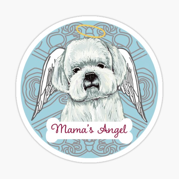 MALTESE mamma's ANGEL pale blue 2022 Sticker
