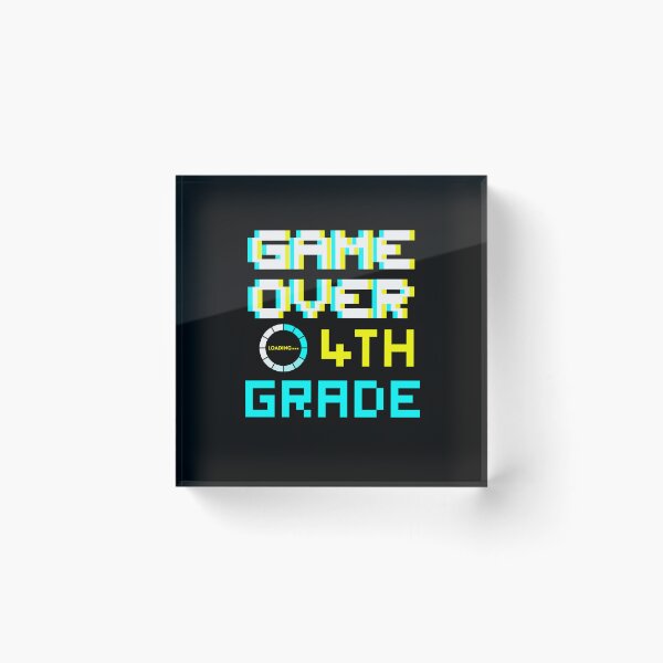 Item preview, Back to School - Game Over - 4th Grade - Fourth Grade designed and sold by DesignByLeo.