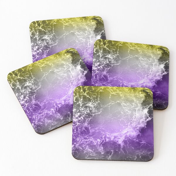 Item preview, Hidden Subtle Nonbinary Flag Ocean Waves designed and sold by PlayfullyPride.
