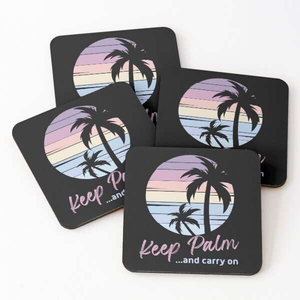 Item preview, Keep Palm And Carry On - Vintage Tropical Sunset, Follow The Sun, Beach You To It designed and sold by Sun Sand & Sea Art.