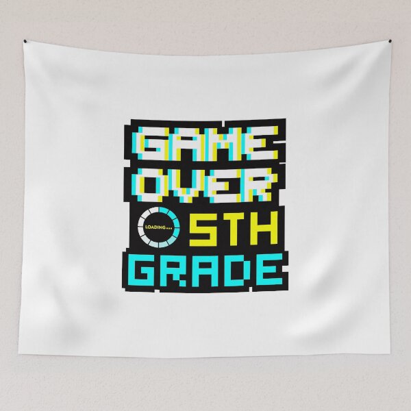 Item preview, Back to School - Game Over - 5th Grade - Fifth Grade designed and sold by DesignByLeo.