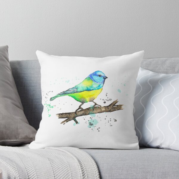 Item preview, Blue tit on branch designed and sold by Rosaliartbook.