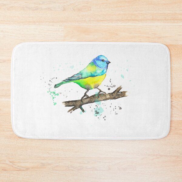 Item preview, Blue tit on branch designed and sold by Rosaliartbook.
