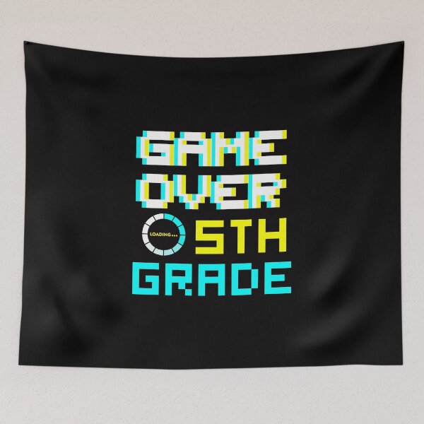 Item preview, Back to School - Game Over - 5th Grade - Fifth Grade designed and sold by DesignByLeo.