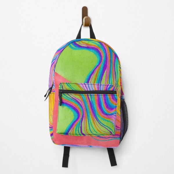 Item preview, Abstract Colorful Line Art Traditionally painted with Watercolor and Metallic Ink designed and sold by Chantellearts.