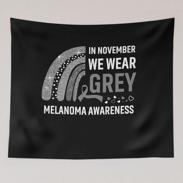 Item preview, Rainbow In November We Wear Grey Melanoma Awareness designed and sold by Mnrshirley.