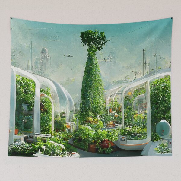 Item preview, The Institute Aesthetics - Futuristic Utopia Green Garden Outside - Fallout 4 Artificial Intelligence designed and sold by Nicky-Valentine.