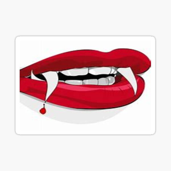 "Vampire Teeth" Sticker for Sale by vawnbillionaire Redbubble