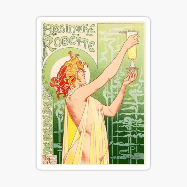Item preview, Alphonse Mucha, Absinthe Robette Vintage Alcohol Art Advert,No.1  designed and sold by Olivia-One.