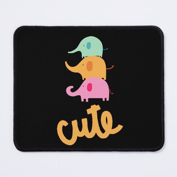 Item preview, Cute elephants kawaii in pastel green orange & pink designed and sold by DahliaBlanche.