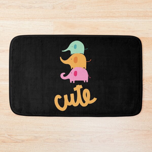 Item preview, Cute elephants kawaii in pastel green orange & pink designed and sold by DahliaBlanche.