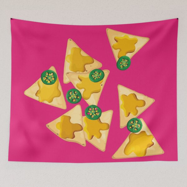 Artikelvorschau, Rosa Nacho-Tortilla-Chips und Jalapeños mexikanisches Essen Cinco de Mayo-Feier entworfen und verkauft von T-Mex.