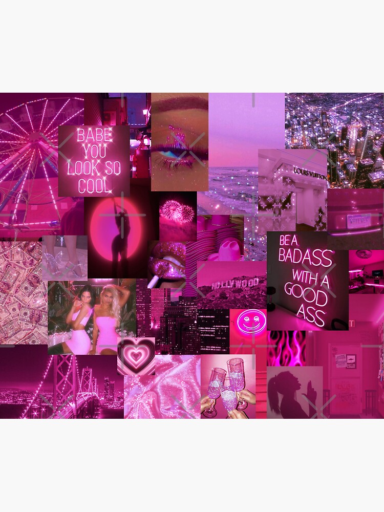 "pink vsco collage" Sticker for Sale by Charislit Redbubble