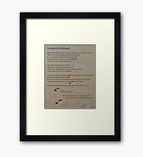 Foot Prints In The Sand Framed Print