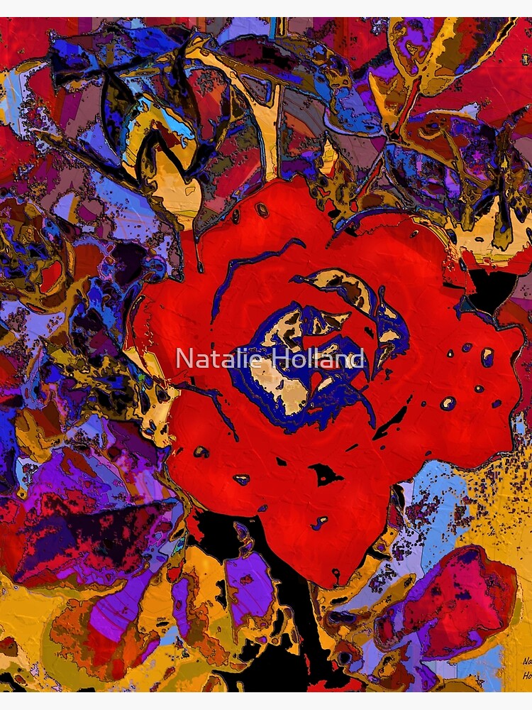 Red and Black Abstract by Natalie Holland