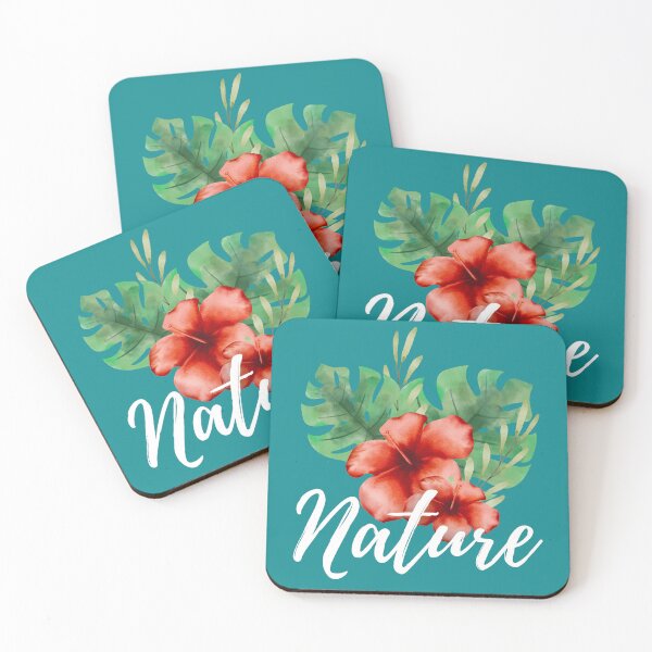 Item preview, Nature, red and green wildflowers and leaves illustration  designed and sold by Malogue.