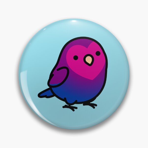Item preview, "Bi Bi Birdie" Bisexual LGBT+ Pride Lovebird designed and sold by birdhism.