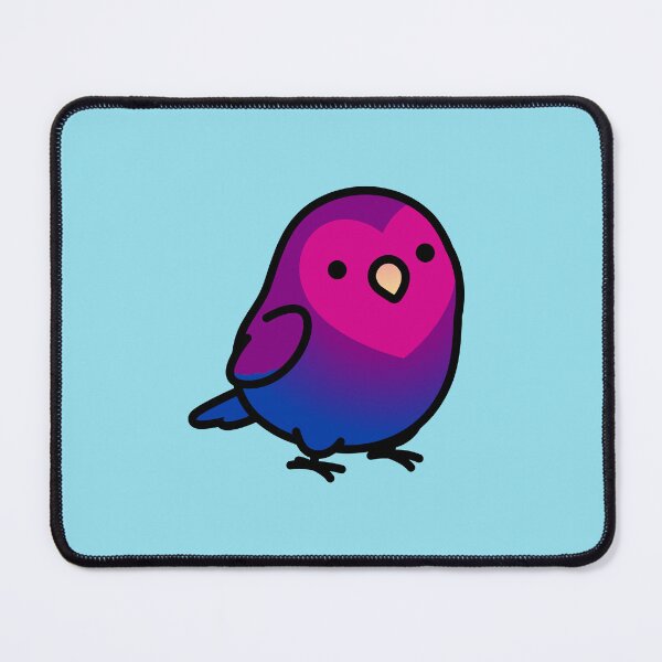 Item preview, "Bi Bi Birdie" Bisexual LGBT+ Pride Lovebird designed and sold by birdhism.