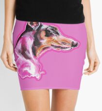 Doberman à la Pink Mini Skirt