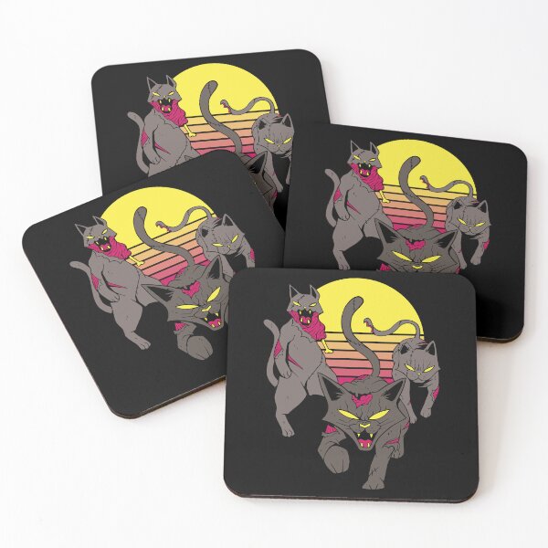 Item preview, Three zombie cats in a retro sunset background designed and sold by Rob-Son.
