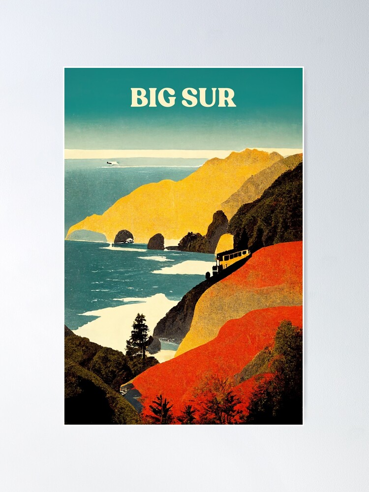 Big Sur Vintage Coast Sticker —