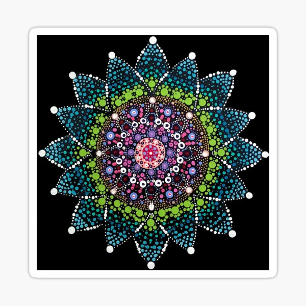 Vibrant Wabi-Sabi Life - Buddhist Mandala Sticker