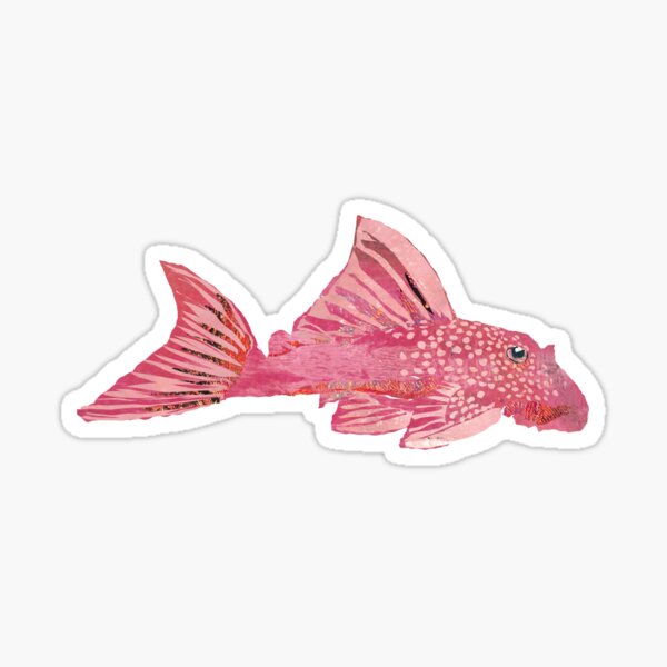 Vista previa del artículo con la obra «Pez pleco rosado», diseñado y vendido por ginaisarty.