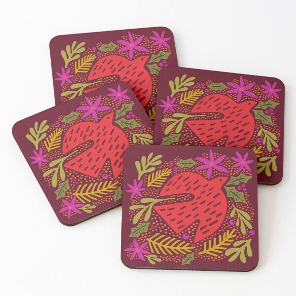 Item preview, Holiday Bird and Florals in Bright designed and sold by cindytomczyklee.