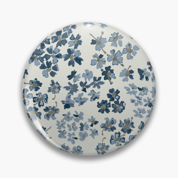Aperçu de l'œuvre Petites fleurs aquarelle bleue créée et vendue par StudioPosies.