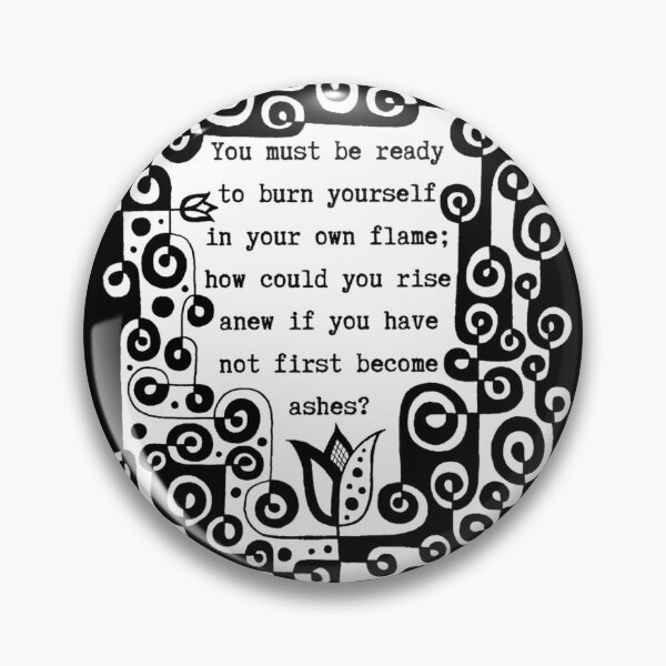 Item preview, Black and white PHOENIX inspirational quote by Nietzsche designed and sold by alicekoko.