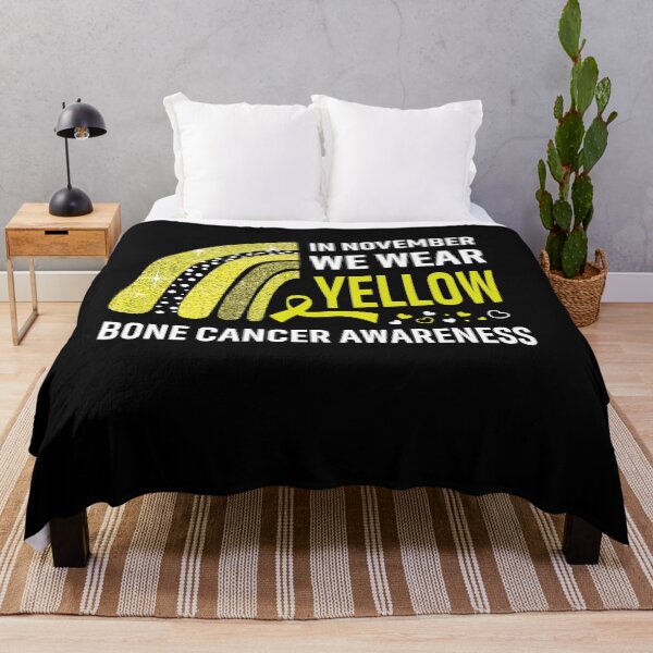 Item preview, Rainbow In November We Wear Yellow Bone Cancer Awareness designed and sold by Mnrshirley.