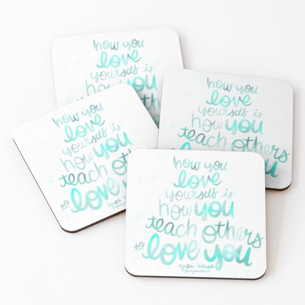 Item preview, Copy of How You Love Yourself is How You Teach Others to Love You Watercolor Quote designed and sold by GladYoureHere.