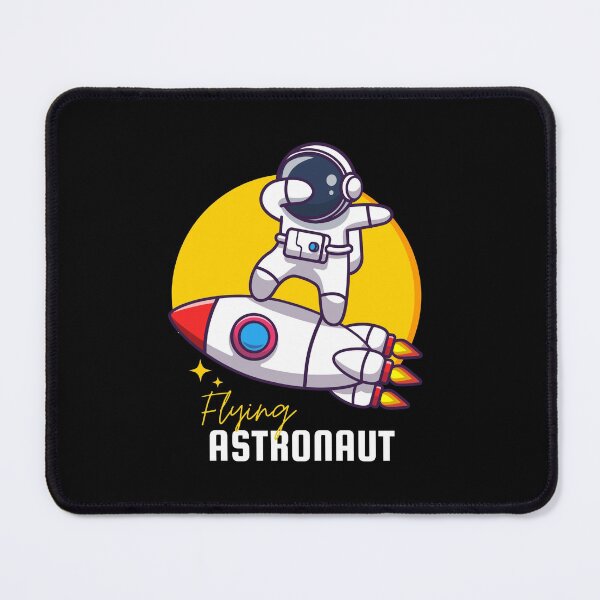 Item preview, Colorful Dabbing Flying Astronaut On A Rocket With Black Background designed and sold by CreativeCranium.
