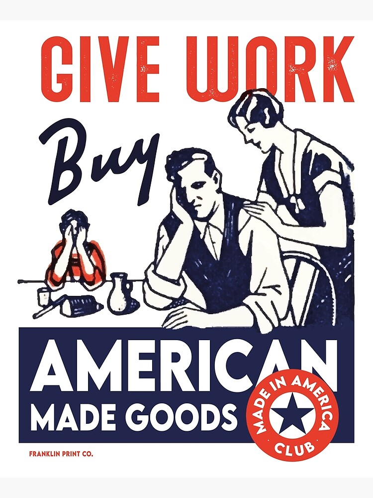 No2083 額装　ポスター  メルビンバックナー　アメリカ　アート　送料無料 The Buy American