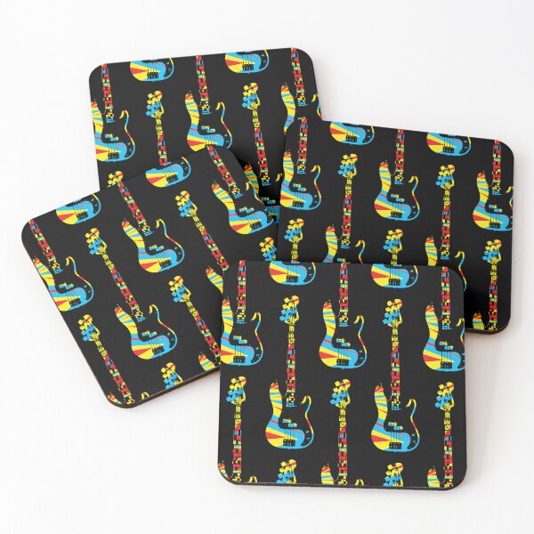 Item preview, Bass Guitar Cutout - Broken Colours designed and sold by QuarterMoon.
