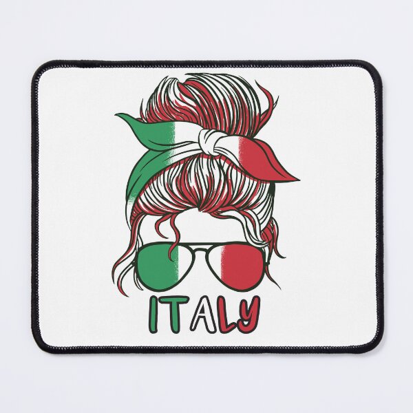 Item preview, Woman wearing sunglasses and a headscarf with the colors of the Italian flag designed and sold by Rob-Son.