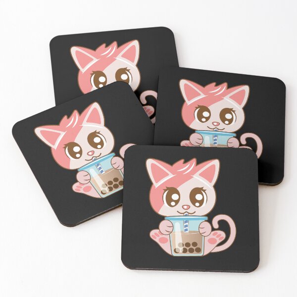 Item preview, cat drinking boba tea, cat drinking milk designed and sold by THROUGH-LIFE.