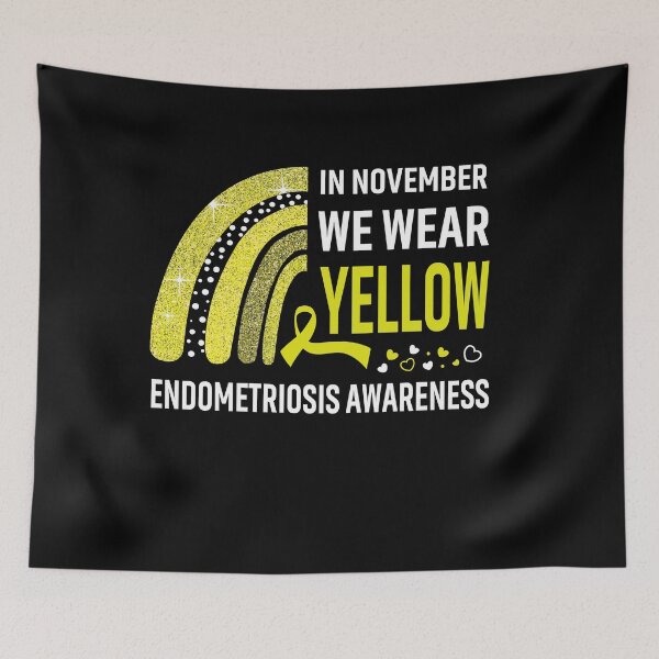Item preview, Rainbow In November We Wear Yellow Endometriosis Awareness designed and sold by Mnrshirley.