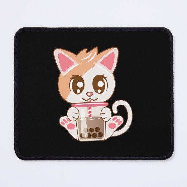 Item preview, cat drinking boba tea, cat drinking milk designed and sold by THROUGH-LIFE.
