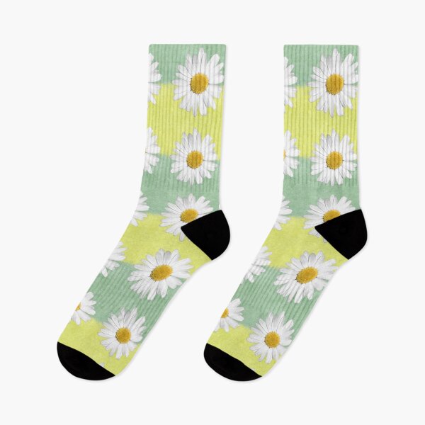 Item preview, White Marguerite Daisy Flower on Green Yellow Textured Background designed and sold by FAROSSTUDIO.