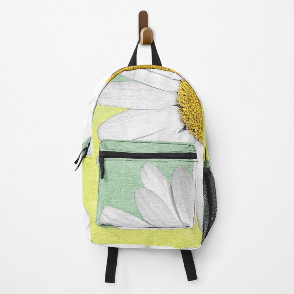Item preview, White Marguerite Daisy Flower on Green Yellow Textured Background designed and sold by FAROSSTUDIO.