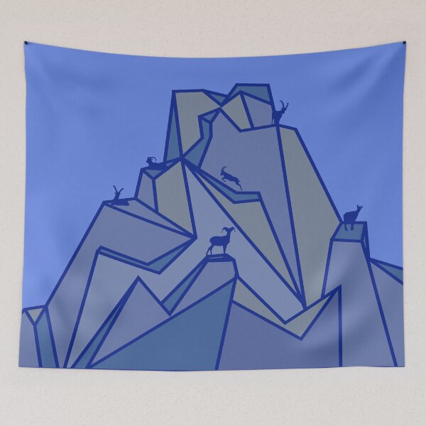 Item preview, Mountain Ibex Wild Goats Landscape designed and sold by Anna Lemos.
