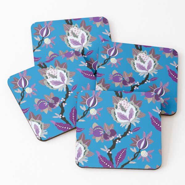 Item preview, Jacobean Floral Vibrant Blue designed and sold by Sarah Thorpe Designs .