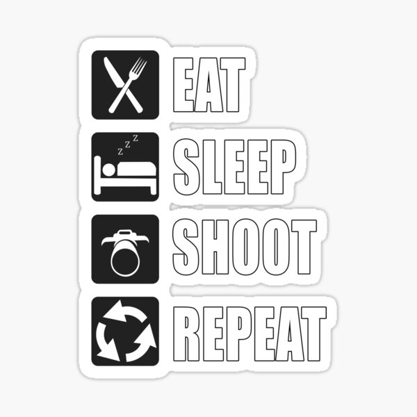 Item preview, Eat Sleep Shoot Repeat designed and sold by CarrieTDesigns.
