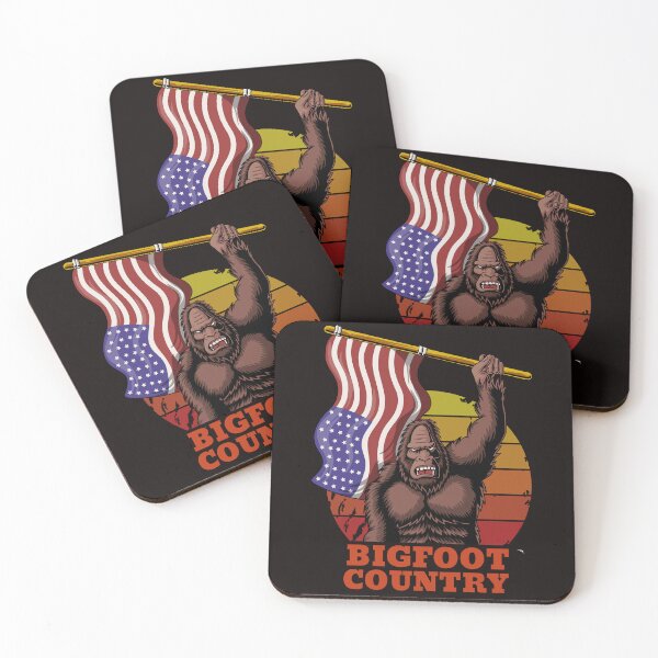 Item preview,  Bigfoot Country American Flag Vintage Sunset designed and sold by davestees506.