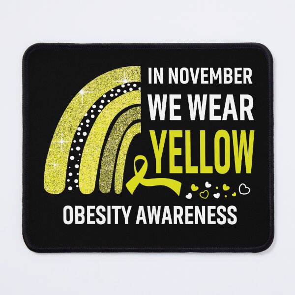 Item preview, Rainbow In November We Wear Yellow Obesity Awareness designed and sold by Mnrshirley.