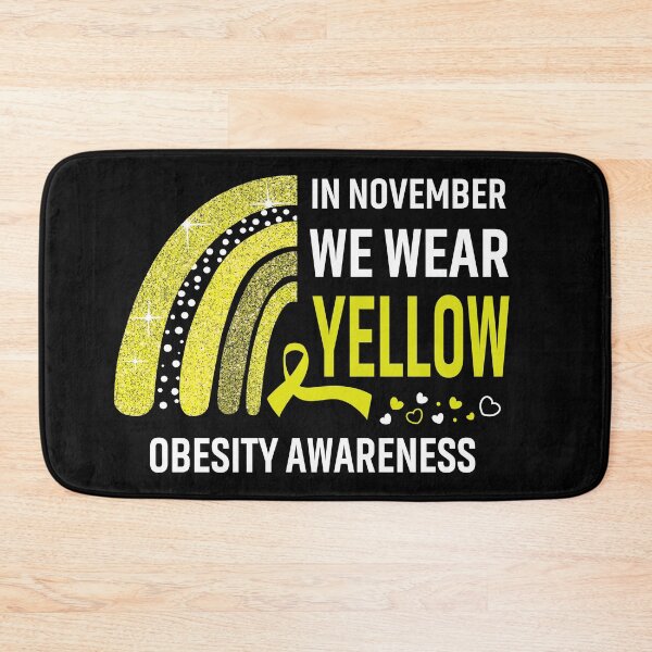 Item preview, Rainbow In November We Wear Yellow Obesity Awareness designed and sold by Mnrshirley.