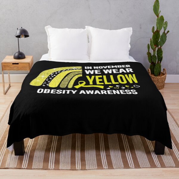 Item preview, Rainbow In November We Wear Yellow Obesity Awareness designed and sold by Mnrshirley.