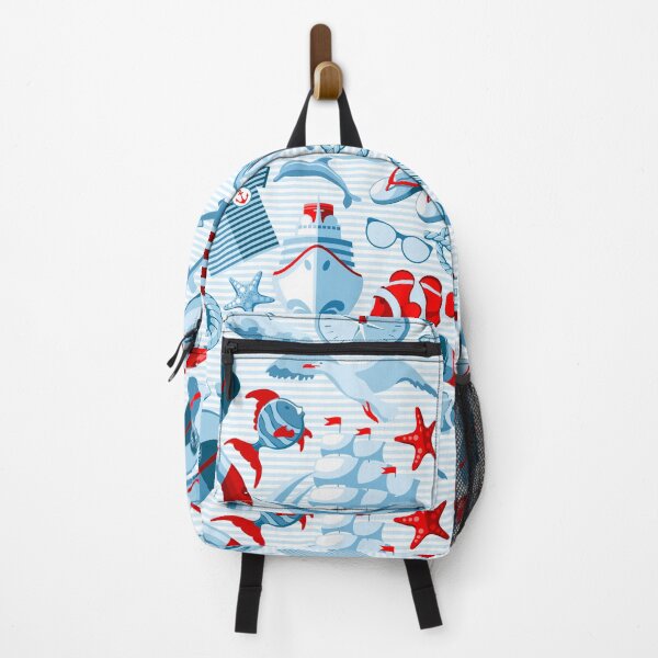 Item preview, Nautical Style Throw/ Nautical Duvet Cover/ Nautical School Backpack/ Nautical Room Decor/ Beach Cottage Decor designed and sold by KingdomKubs.